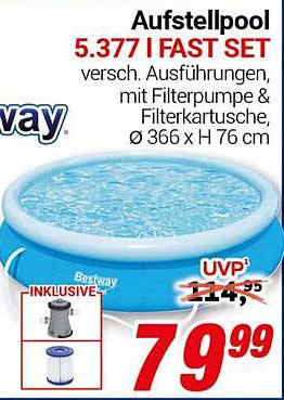 Bestway Aufstellpool 5.377 I FAST SET