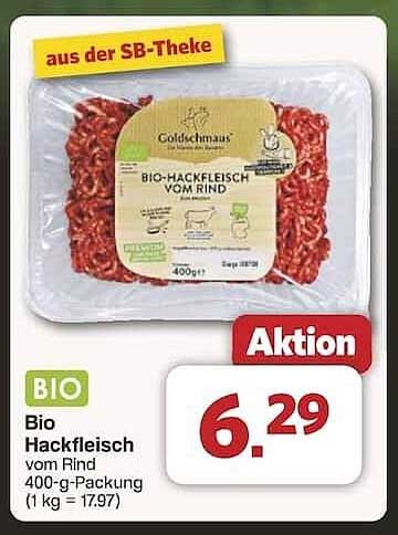 Bio Hackfleisch vom Rind 400-g-Packung