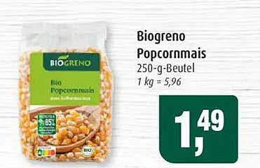 Biogreno Popcornmais 250-g-Beutel