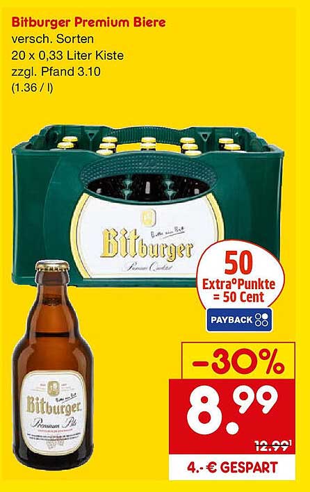 Bitburger Premium Biere – 20 x 0,33 Liter Kiste