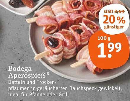 Bodega Aperospieß - Datteln und Trockenpflaumen in geräuchertem Bäuchspeck