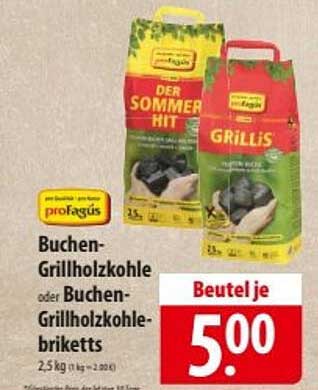Buchen-Grillholzkohle oder Buchen-Grillholzkohle-Briketts 2,5 kg
