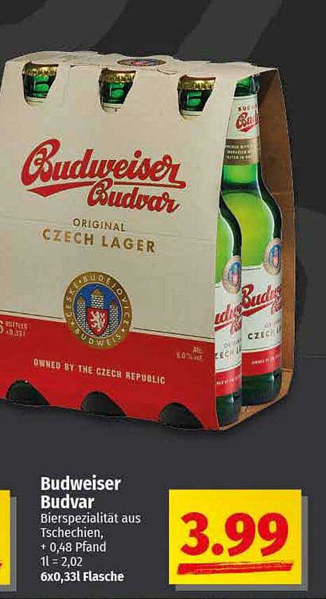Budweiser Budvar - Original Czech Lager 6x0,33l