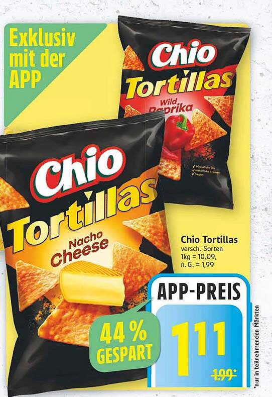 Chio Tortillas - Nacho Cheese und wild Paprika