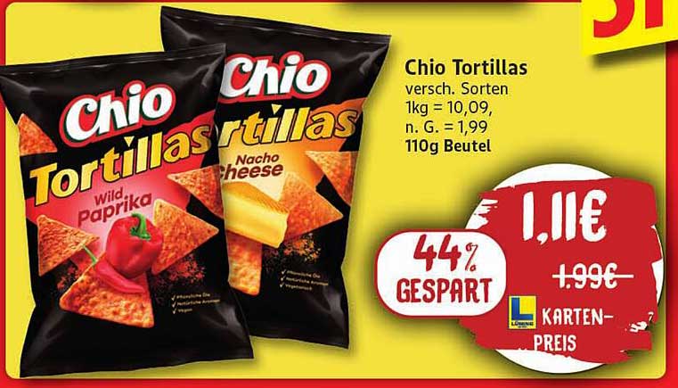 Chio Tortillas - Wild Paprika und Nacho Cheese