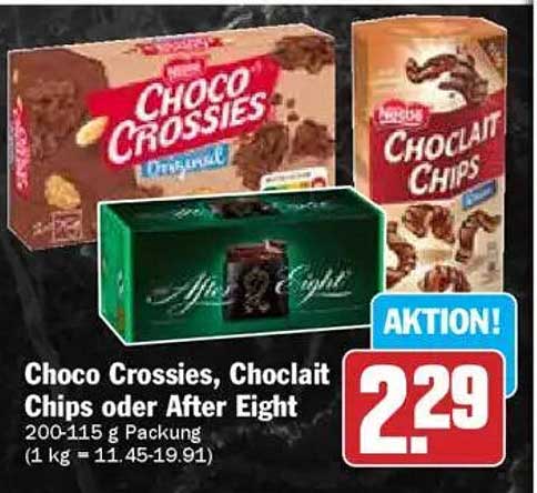 Choco Crossies, Choclit Chips oder After Eight