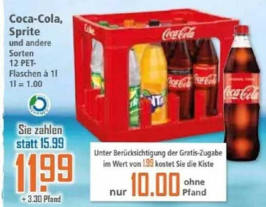 Coca-Cola, Sprite und andere Sorten - 12 PET-Flaschen