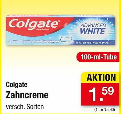 Colgate Zahnpasta Advanced White 100 ml Tube