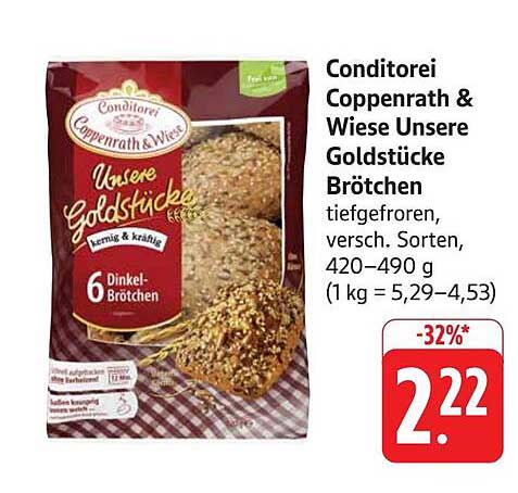Conditorei Coppenrath & Wiese Unsere Goldstücke Brötchen, tiefgefroren, versch. Sorten