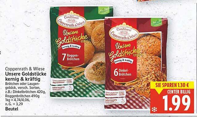 Coppenrath & Wiese Unsere Goldstücke kernig & kräftig 6 Dinkel-Brötchen