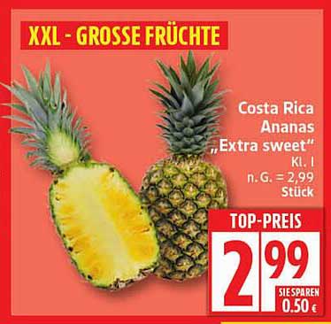 Costa Rica Ananas „Extra sweet“ Kl. I