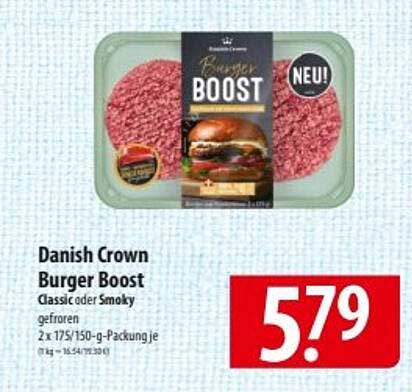 Danish Crown Burger Boost Classic oder Smoky, gefroren
