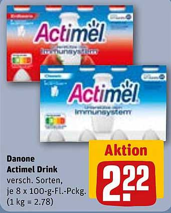 Danone Actimel Drink verschiedene Sorten