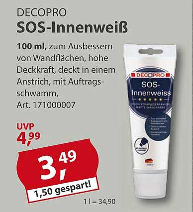 DECOPRO SOS-Innenweiß 100 ml