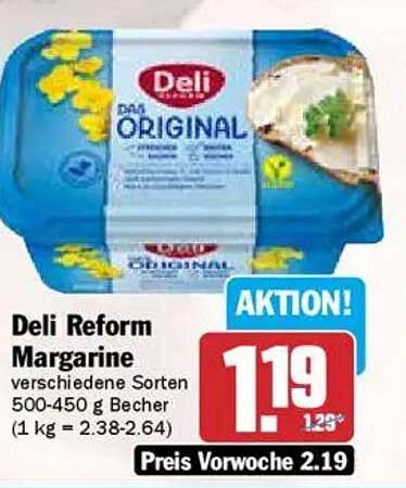 Deli Reform Margarine 500-450 g Becher - verschiedene Sorten