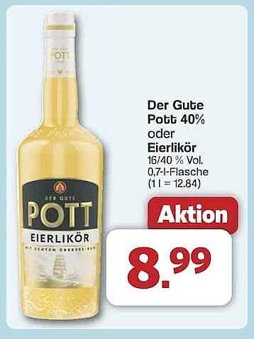 Der Gute Pott Eierlikör 40% 0,7l-Flasche