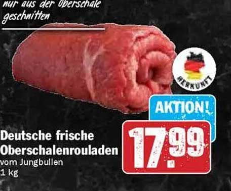 Deutsche frische Oberschalenrouladen vom Jungbullen 1 kg