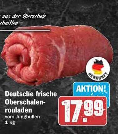 Deutsche frische Oberschalenrouladen vom Jungbullen 1 kg