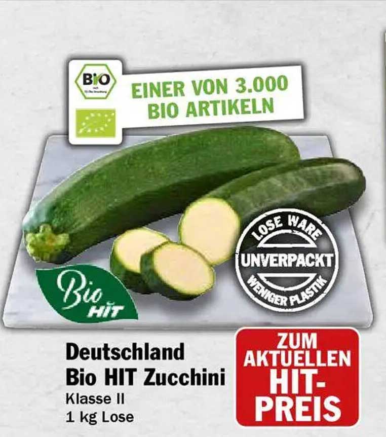 Deutschland Bio HIT Zucchini Klasse II 1 kg Lose