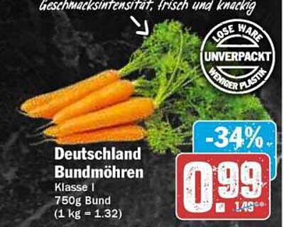 Deutschland Bundmöhren Klasse I 750g Bund