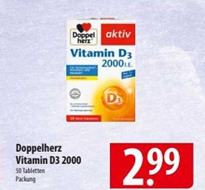 Doppelherz Vitamin D3 2000 50 Tabletten