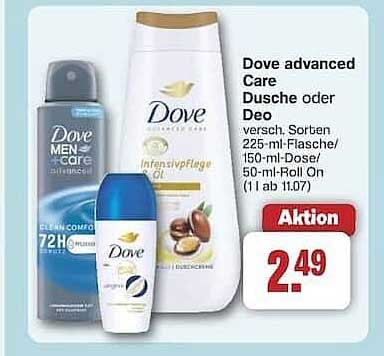Dove advanced Care Dusche oder Deo - verschiedene Sorten