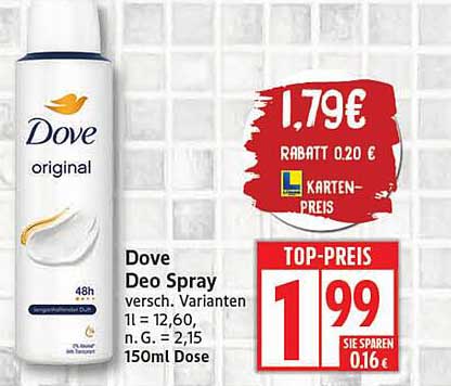 Dove Deo Spray – Verschiedene Varianten