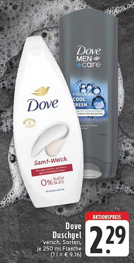 Dove Duschgel, verschiedene Sorten, 250 ml Flasche