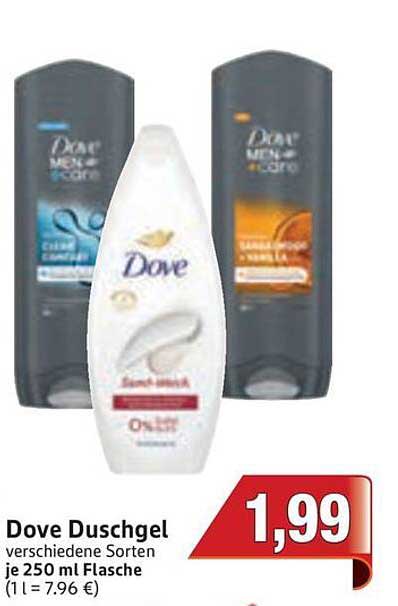 Dove Duschgel verschiedene Sorten je 250 ml Flasche