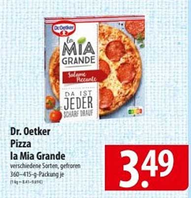 Dr. Oetker Pizza la Mia Grande - verschiedene Sorten