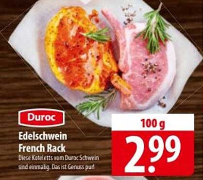 Duroc Edelschwein French Rack