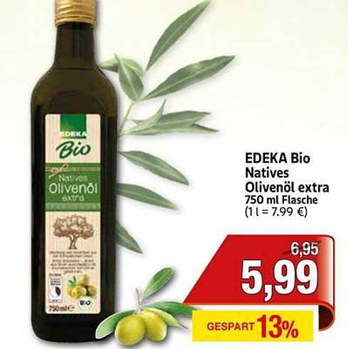EDEKA Bio Natives Olivenöl extra 750 ml Flasche