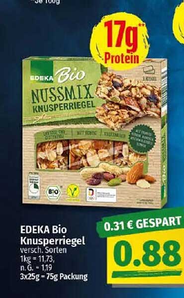 EDEKA Bio Nussmix Knusperriegel - Verschiedene Sorten