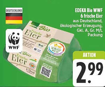 EDEKA Bio WWF 6 frische Eier