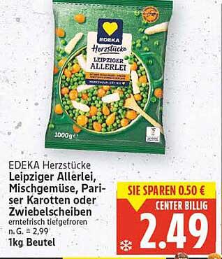 EDEKA Herzstücke Leipziger Allerlei 1kg Beutel, jetzt nur 2,49 €
