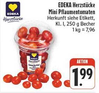 EDEKA Herzstücke Mini Pflaumentomaten 250 g Becher