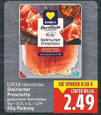 EDEKA Herzstücke Steirischer Prosciutto 80g