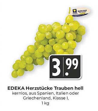 EDEKA Herzstücke Trauben hell, 1 kg