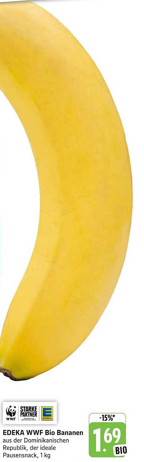 EDEKA WWF Bio Bananen aus der Dominikanischen Republik, 1 kg