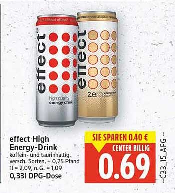 effect High Energy-Drink - 0,33l DPG-Dose