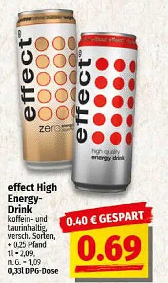 effect High Energy-Drink - Verschiedene Sorten verfügbar