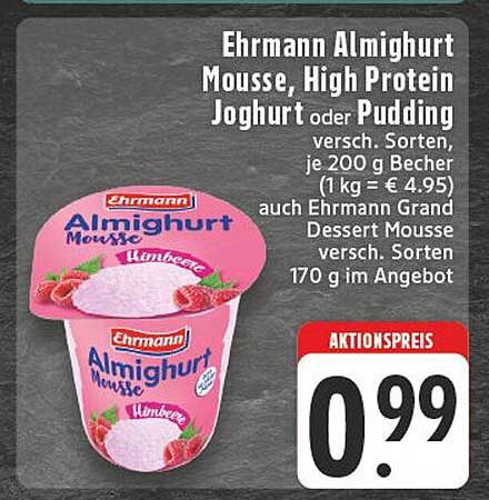Ehrmann Almighurt Mousse, High Protein Joghurt oder Pudding