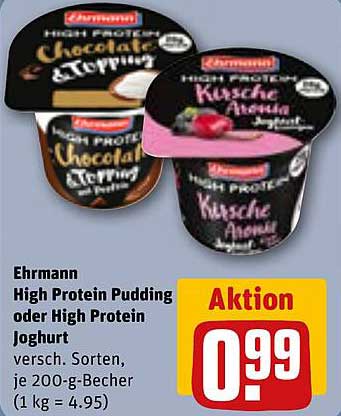 Ehrmann High Protein Pudding oder High Protein Joghurt