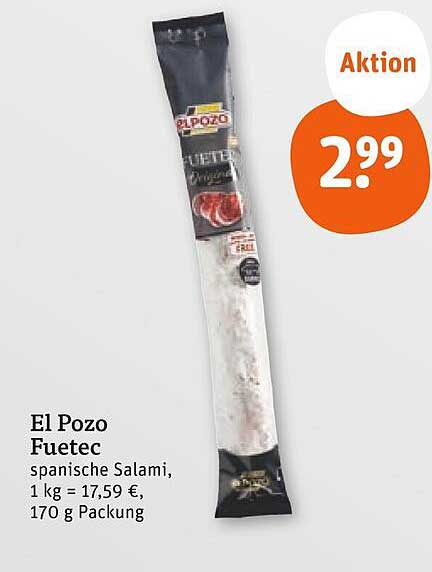 El Pozo Fuetec spanische Salami, 170 g