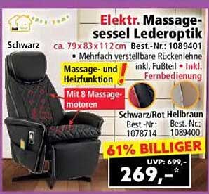 Elektrischer Massagesessel Lederoptik