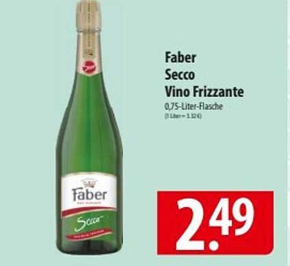 Faber Secco Vino Frizzante 0,75-Liter-Flasche