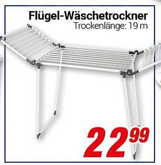 Flügel-Wäschetrockner mit 19 m Trockenlänge