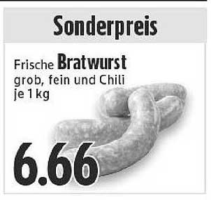 Frische Bratwurst grob, fein und Chili je 1 kg