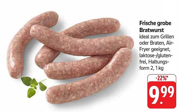 Frische grobe Bratwurst, 1 kg