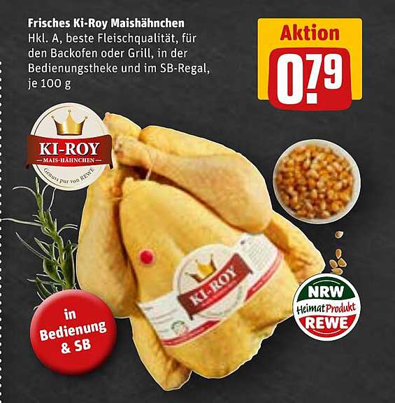 Frisches Ki-Roy Maishähnchen 100 g